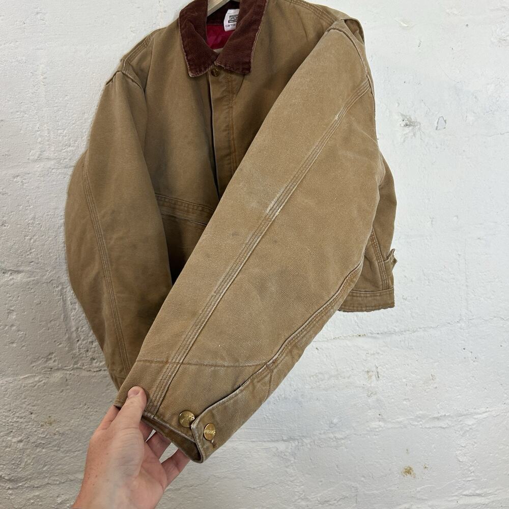 Vintage Carhartt Detroit Style Workwear Jacket “Tan” - Picture 4 of 12